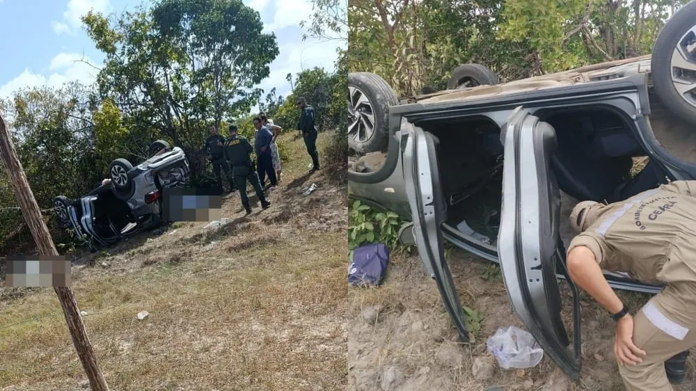 Acidente deixa mãe e filha mortas e quatro pessoas ficam feridas no interior do Ceará 