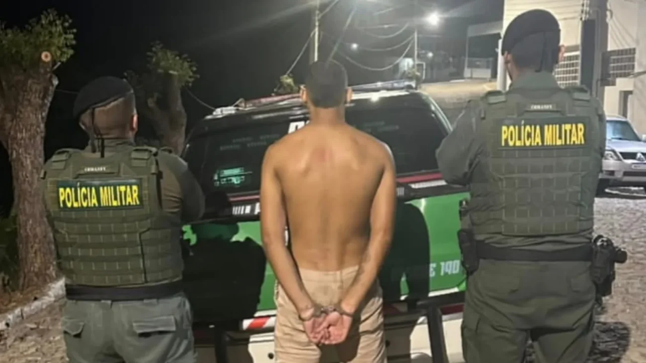Polícia militar prende suspeito de tentativa de homicídio em Solonópole, no interior do Ceará 