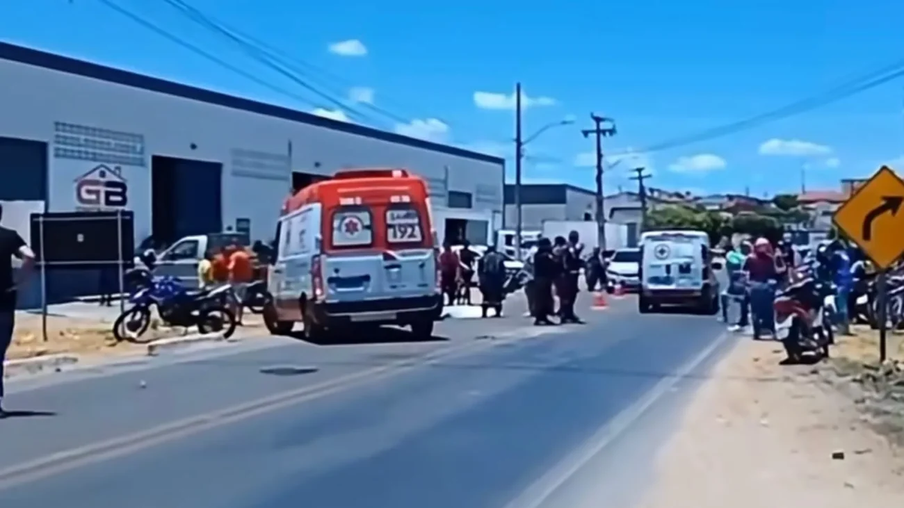 Vídeo mostra jovem de 23 anos morre em grave acidente entre motocicletas em avenida de Iguatu, no Ceará 