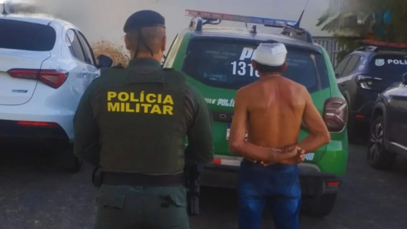 Filho é preso após agredir o próprio pai, de 80 anos, com pauladas e empurrões em Catarina, no Ceará 