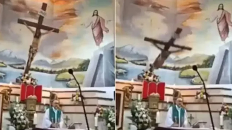 Padre morre após cruz de madeira cair sobre ele durante missa
