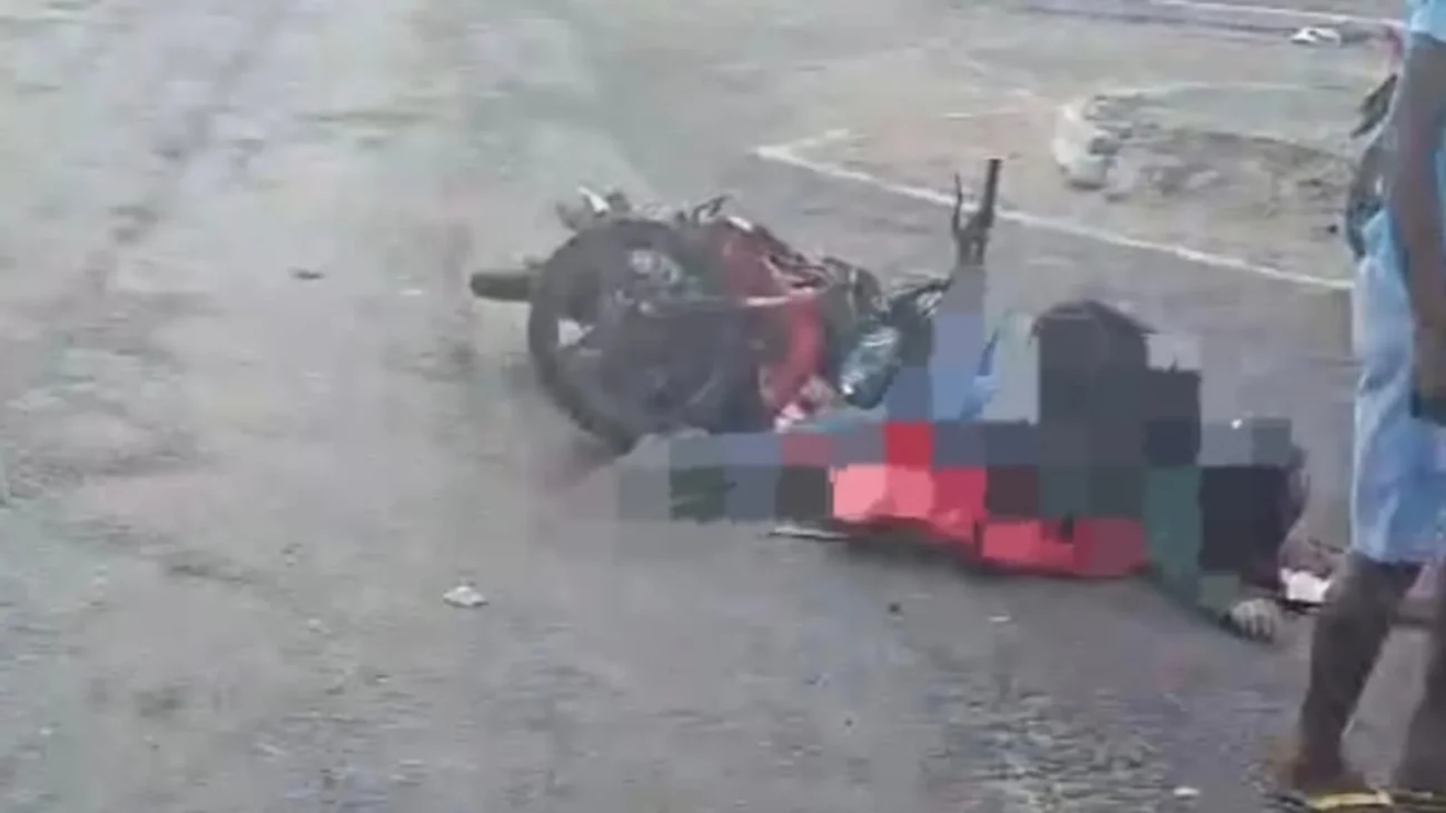 Acidente entre carro e moto na entrada das brocas, em Itapipoca, mobiliza atenção após colisão