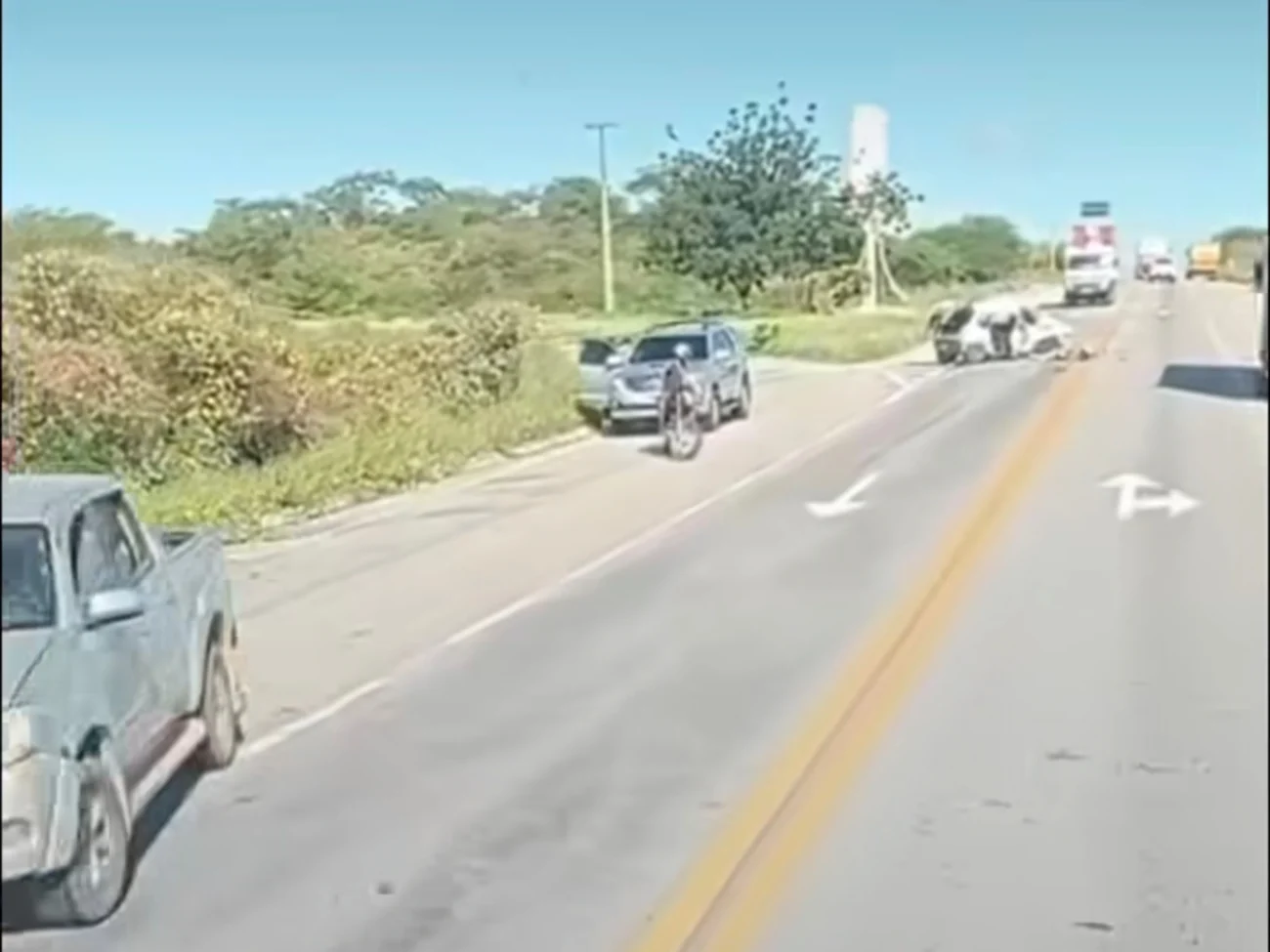 Vídeo mostra grave acidente na BR-222 em Sobral deixa uma pessoa morta e mobiliza equipes de resgate
