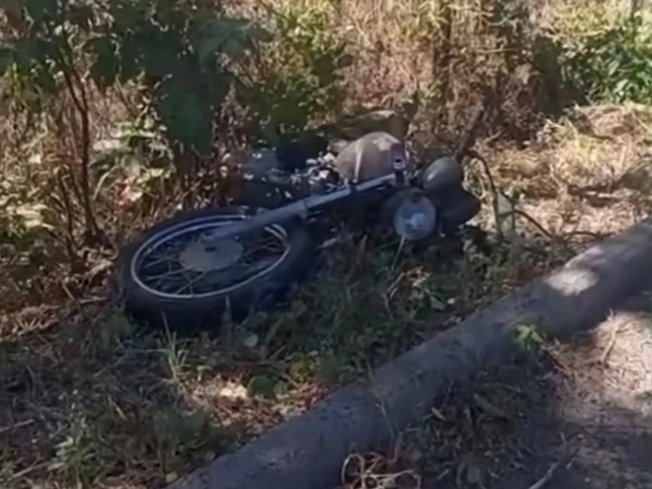 Vídeo mostra motociclista morre após perder o controle da moto e colidir contra árvore na zona rural de Acopiara, no interior do Ceará 