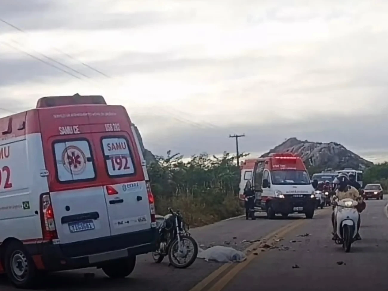 Jovem morre em grave colisão entre motocicletas na CE-265 em Quixadá no Ceará