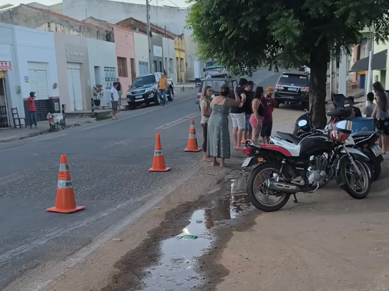 Mais um acidente é registrado em cruzamento considerado perigoso no centro de Acopiara no Ceará 
