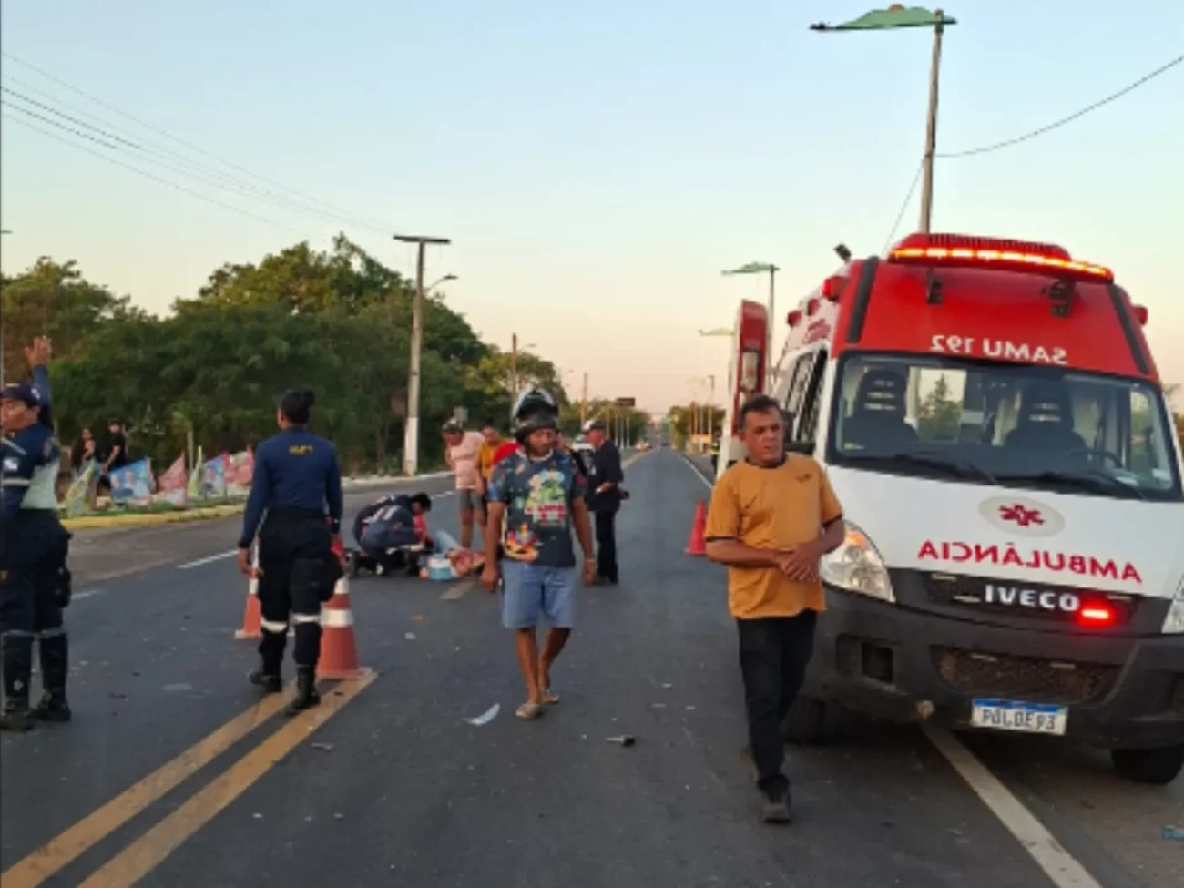 Colisão entre duas motocicletas deixa dois feridos na BR-020, em Tauá no Ceará 